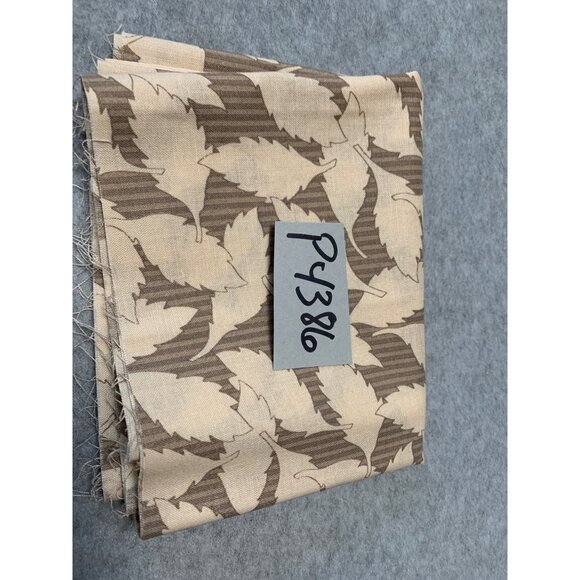 Vintage Brown Leaf Patterned Cotton Fabric 1/4 Yard x 44" Horton Fabric Sales Co - Picture 4 of 4